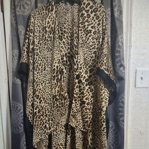 Animal print kimono